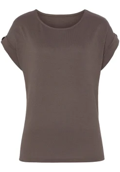 Shirts|LASCANA Kurzarmshirt taupe