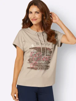 Shirts| Kurzarmshirt sand-bedruckt