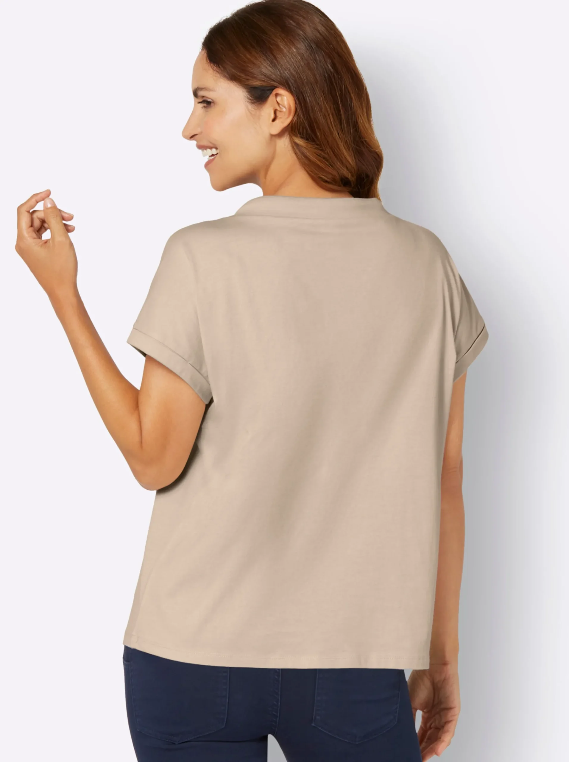 Shirts| Kurzarmshirt sand-bedruckt