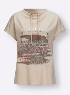 Shirts| Kurzarmshirt sand-bedruckt