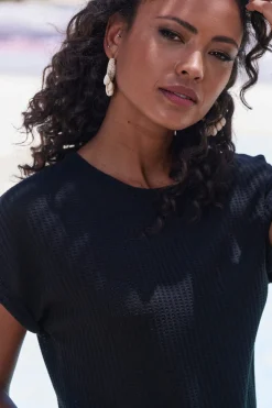 Strandmode|Vivance Kurzarmshirt schwarz