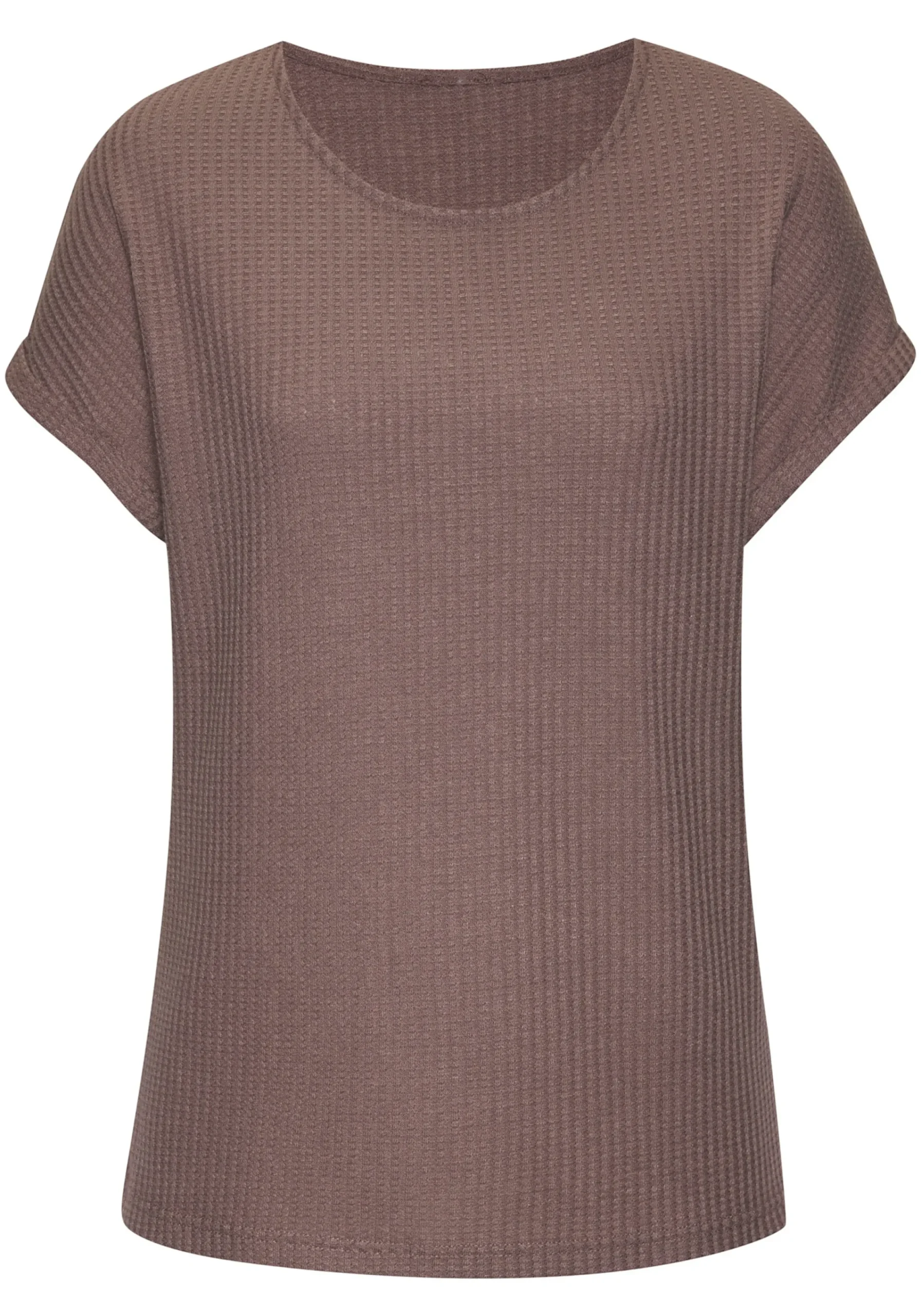 Strandmode|Vivance Kurzarmshirt beere,taupe