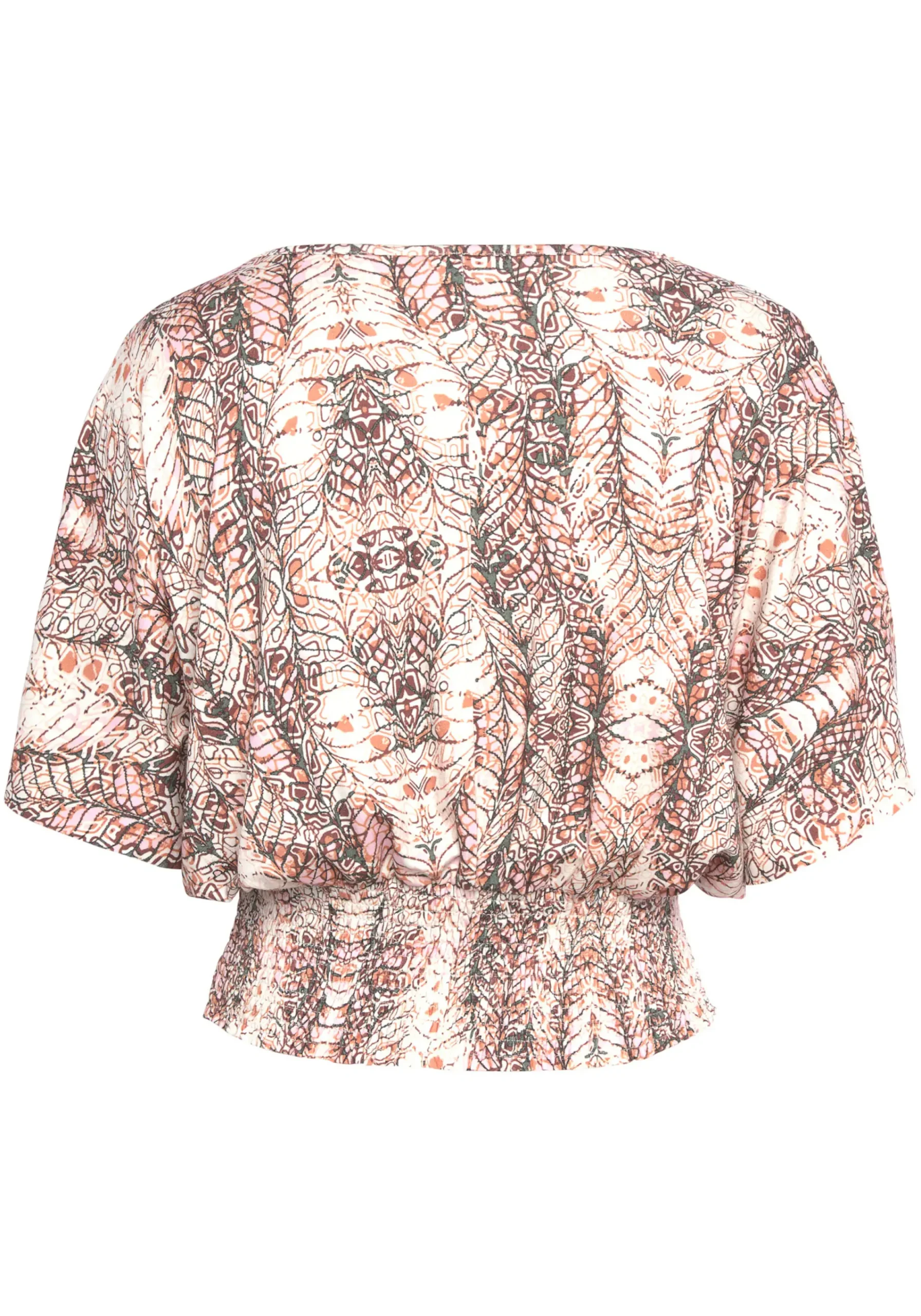 Strandmode|Buffalo Kurzarmshirt beigebedruckt
