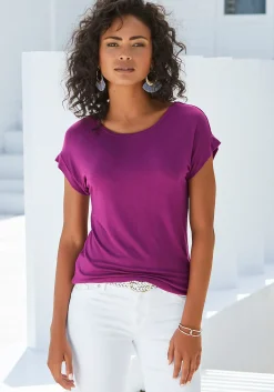 Strandmode|Homewear|Vivance Kurzarmshirt lila