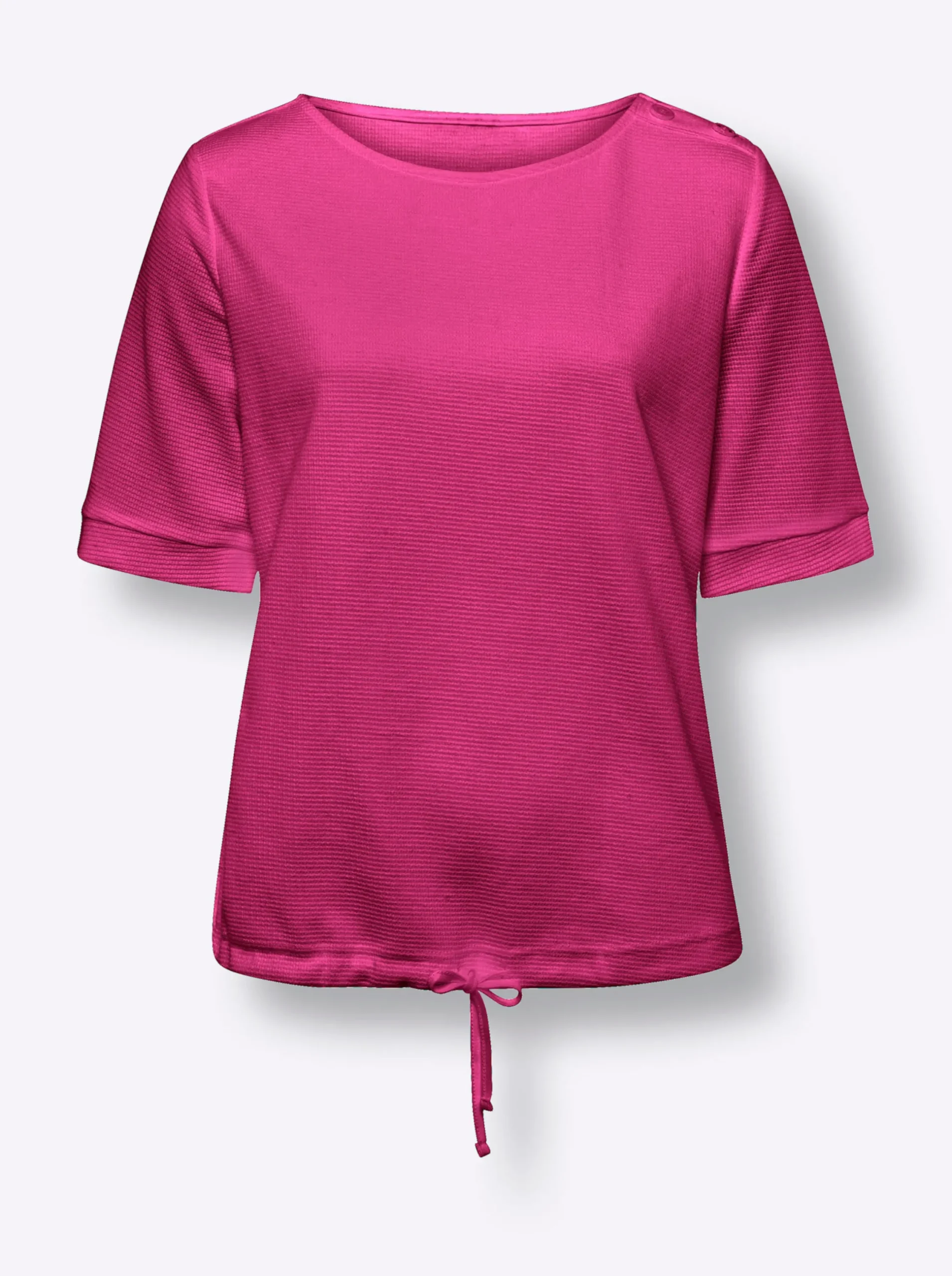 Shirts|heine Kurzarmshirt aus Strukturware fuchsia