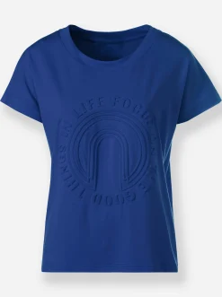 Strandmode|heine Kurzarmshirt mit Elasthan-Anteil royalblau