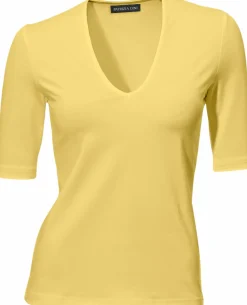 Basics|Shirts|heine Kurzarmshirt mit Halbarm gelb