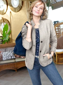 Blazer| Kurzblazer schwarz-weiß