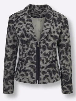 Blazer|CREATION L PREMIUM Kurzblazer marine-sand-gemustert