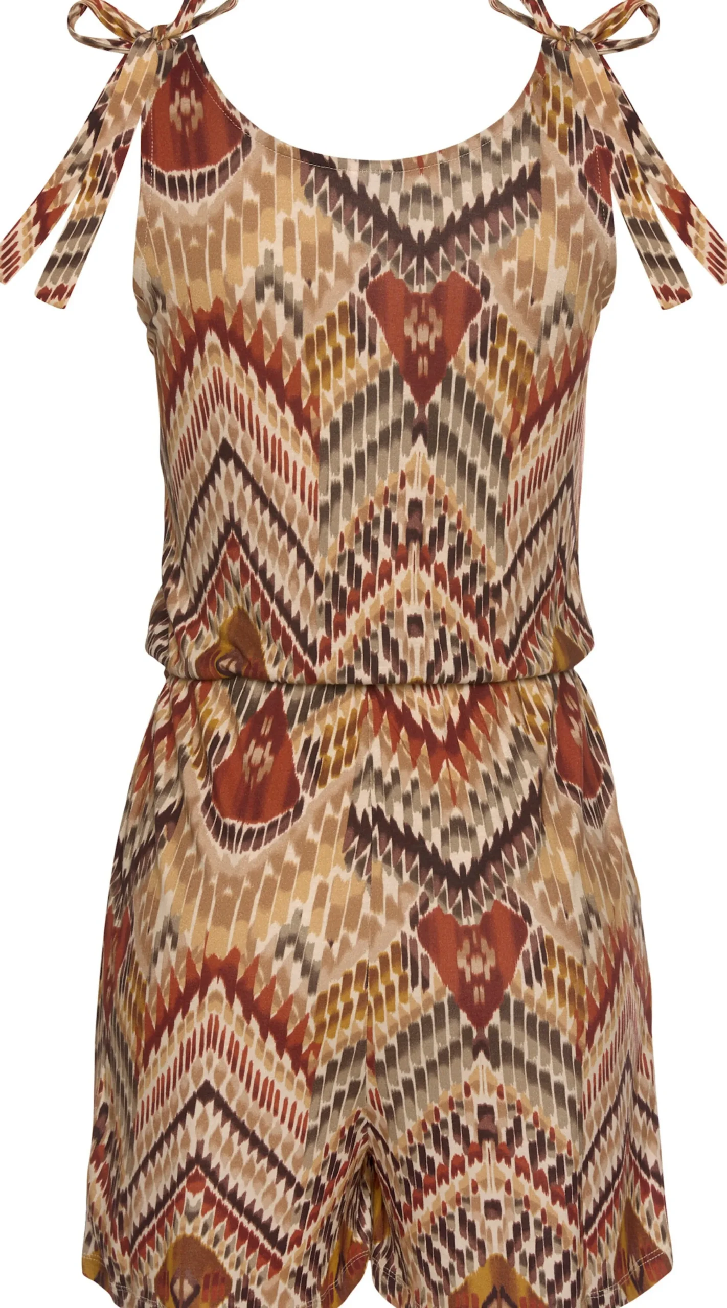 Strandmode|LASCANA Kurzoverall braun-bedruckt