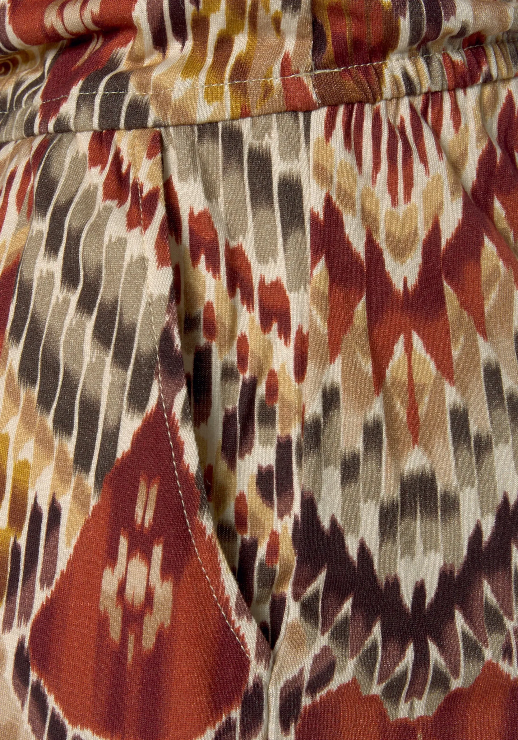 Strandmode|LASCANA Kurzoverall braun-bedruckt