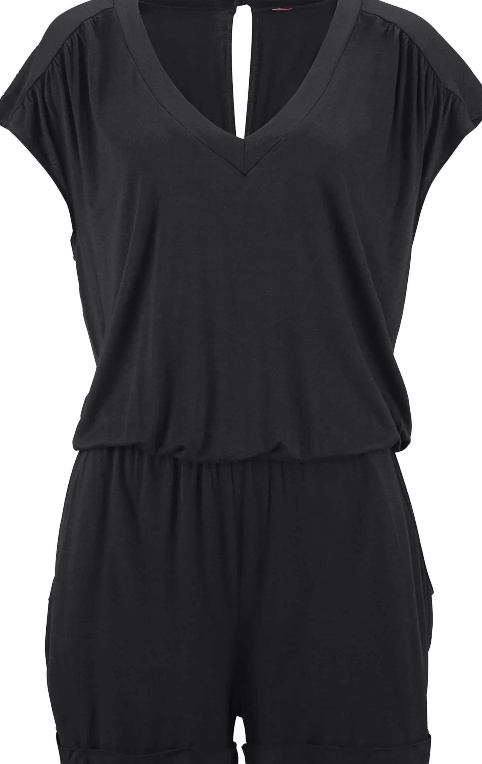 Strandmode|LASCANA Kurzoverall schwarz