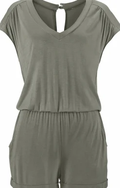 Strandmode|LASCANA Kurzoverall khaki