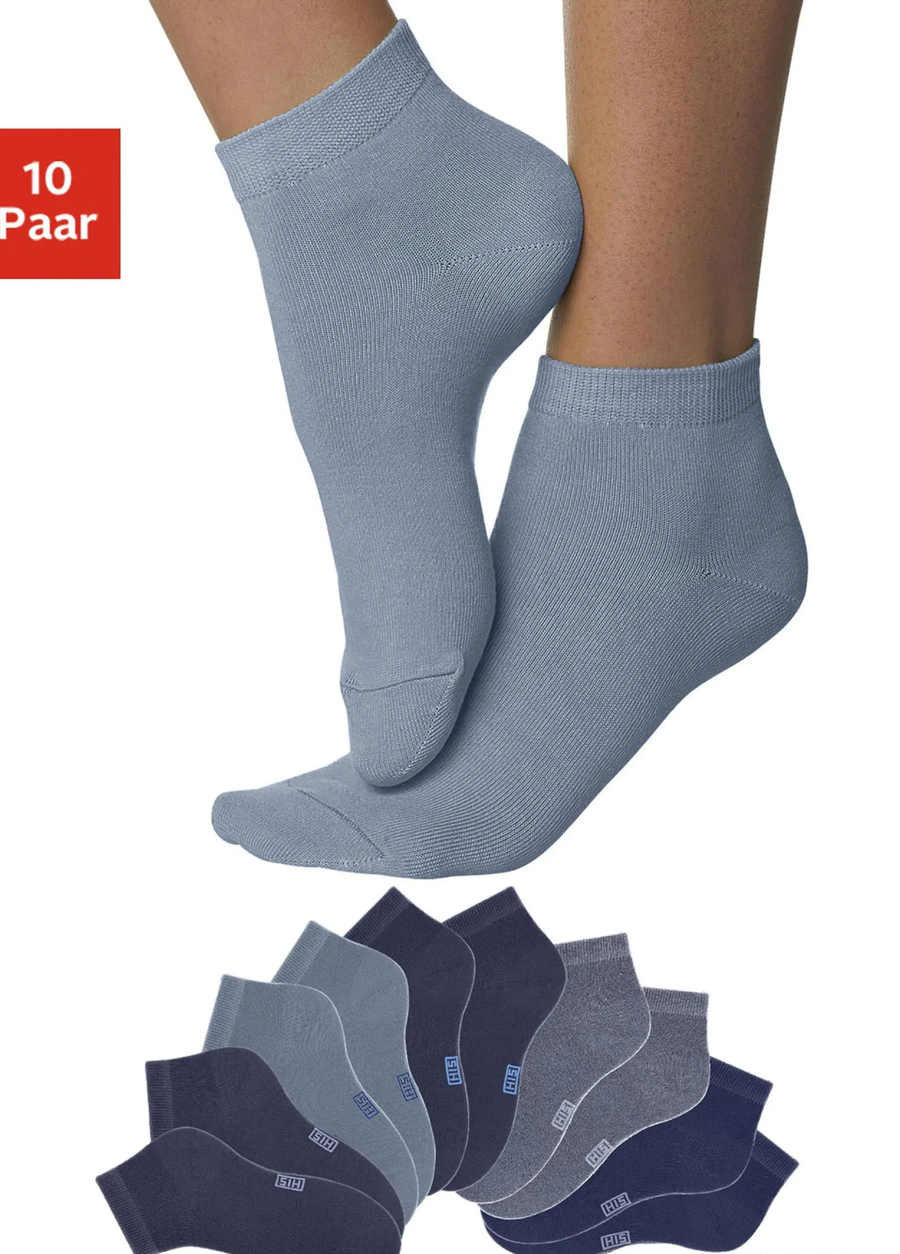Strümpfe & Socken|H.I.S Kurzsocken marine,jeans,dunkelblau
