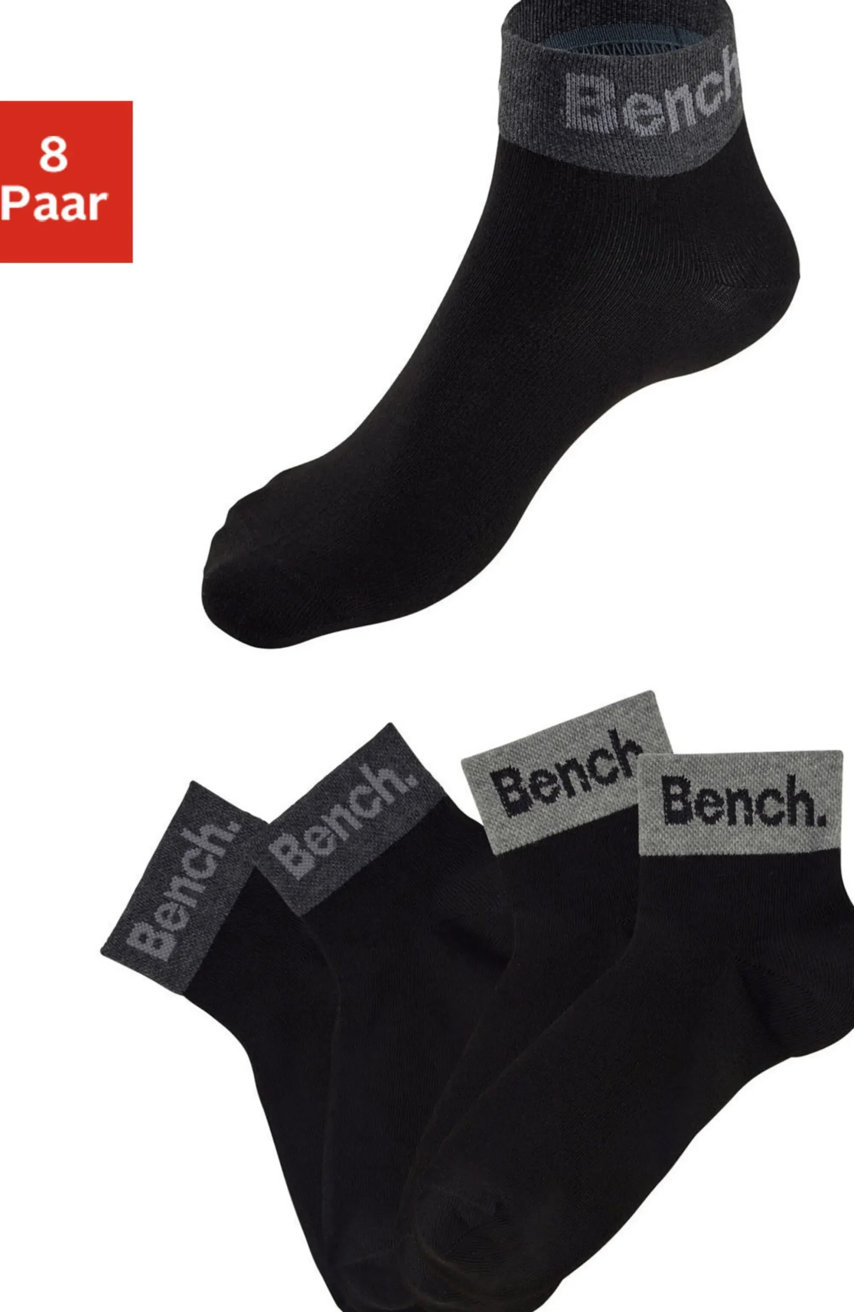Strümpfe & Socken|Bench. Kurzsocken schwarz