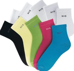 Strümpfe & Socken|H.I.S Kurzsocken bunt-weiß
