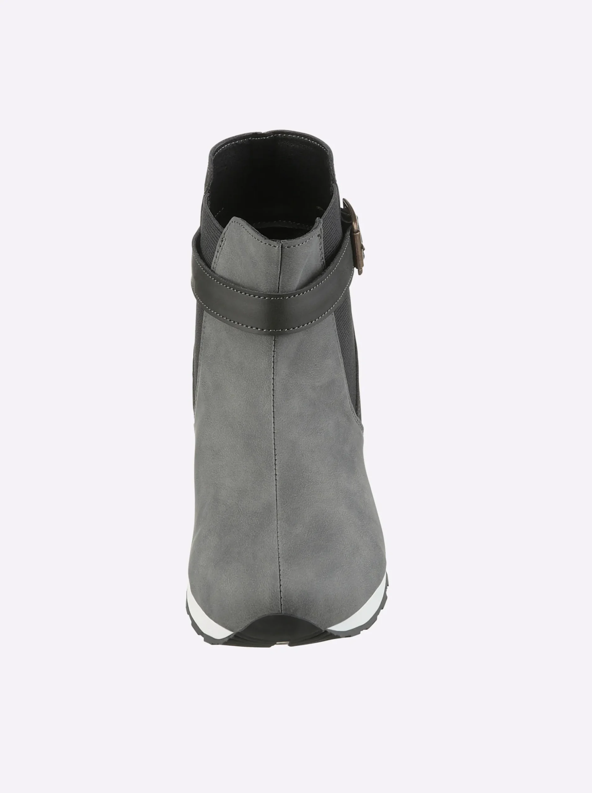 Stiefeletten|Stiefel|heine Kurzstiefelette grau-anthrazit