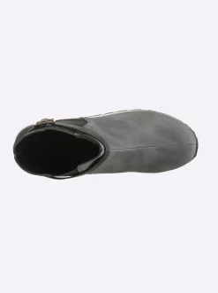Stiefeletten|Stiefel|heine Kurzstiefelette grau-anthrazit