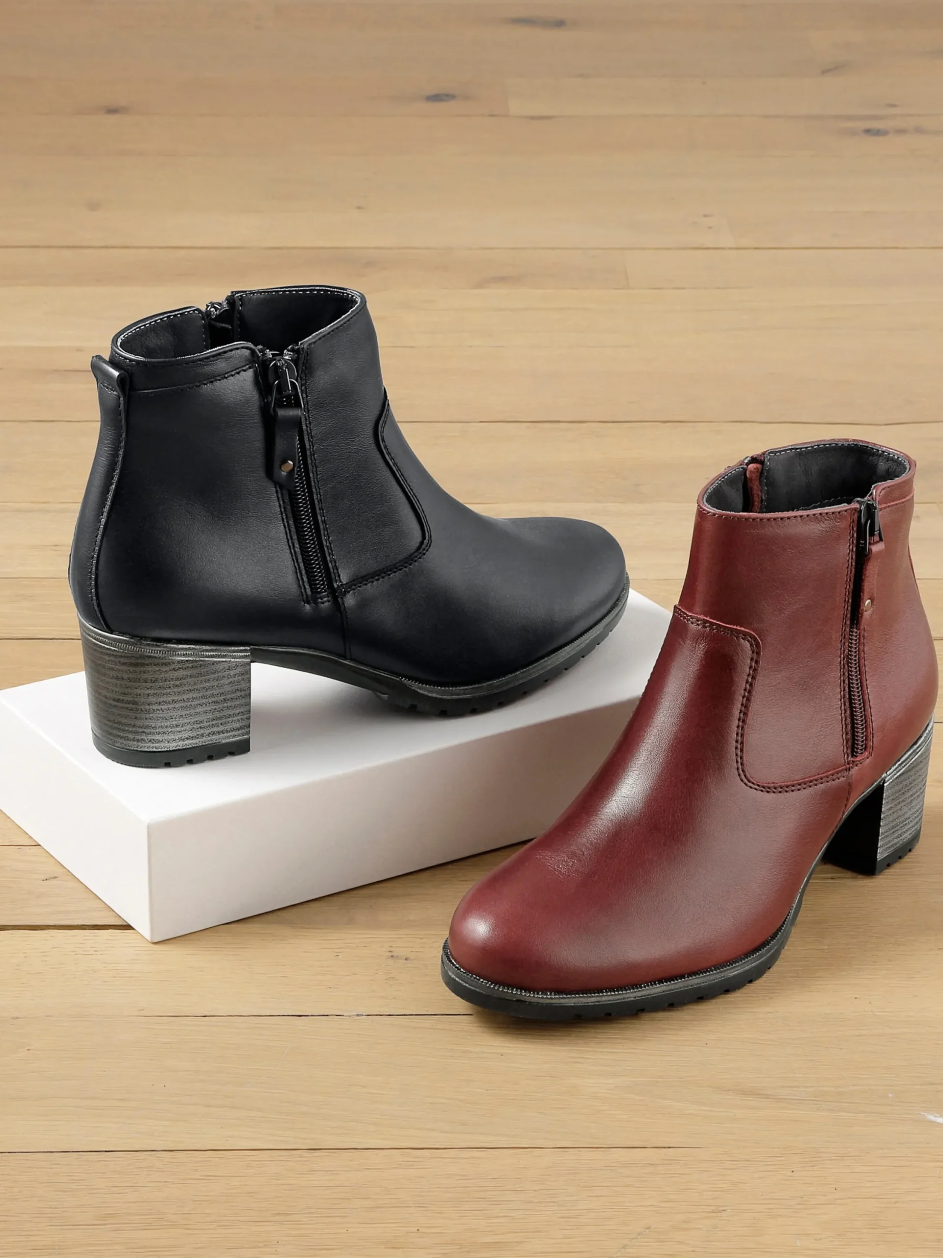 Stiefeletten|Stiefel|heine Kurzstiefelette winterrot