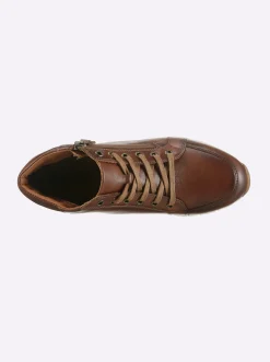 Stiefeletten|Stiefel|heine Kurzstiefelette cognac