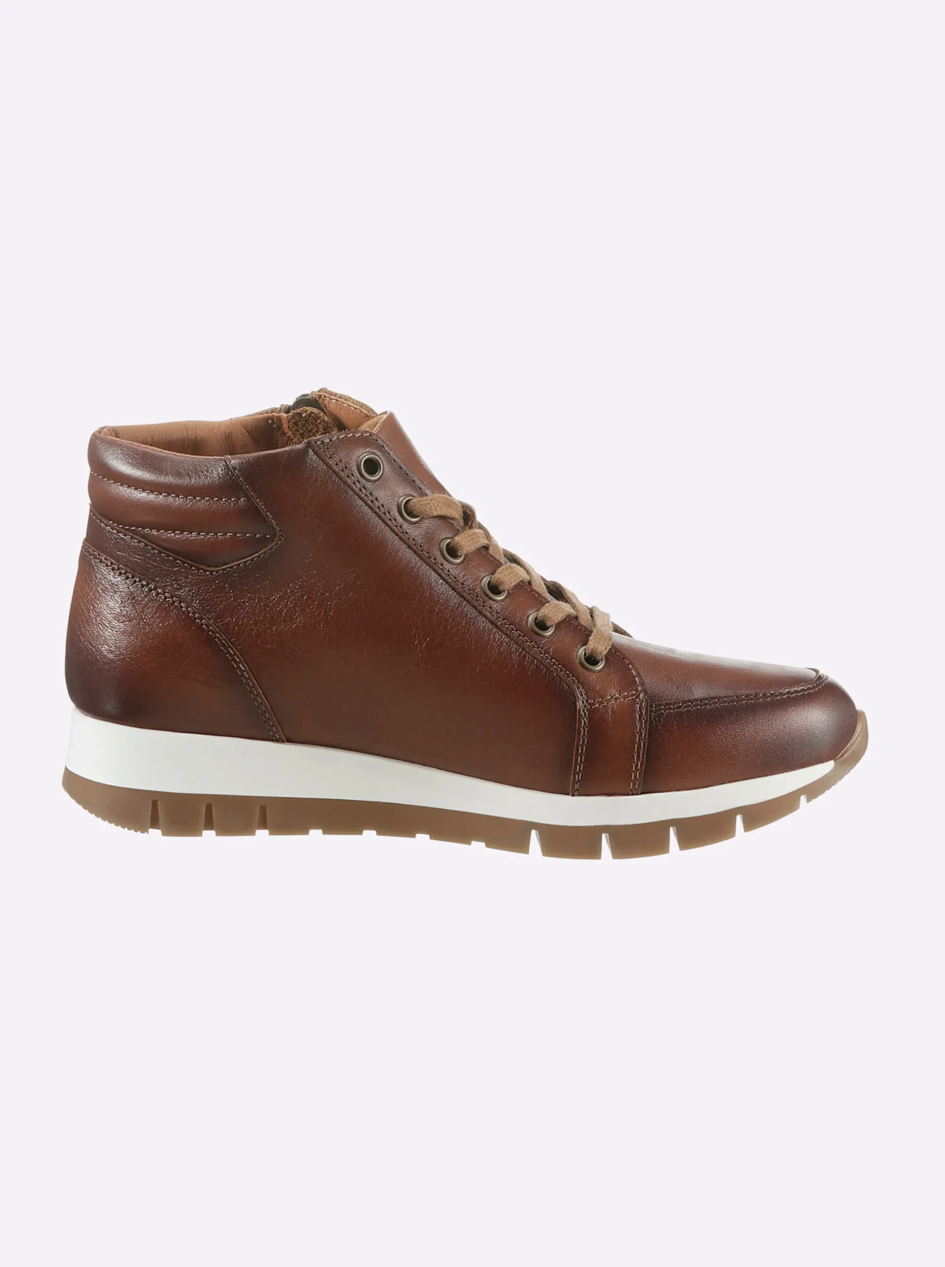 Stiefeletten|Stiefel|heine Kurzstiefelette cognac