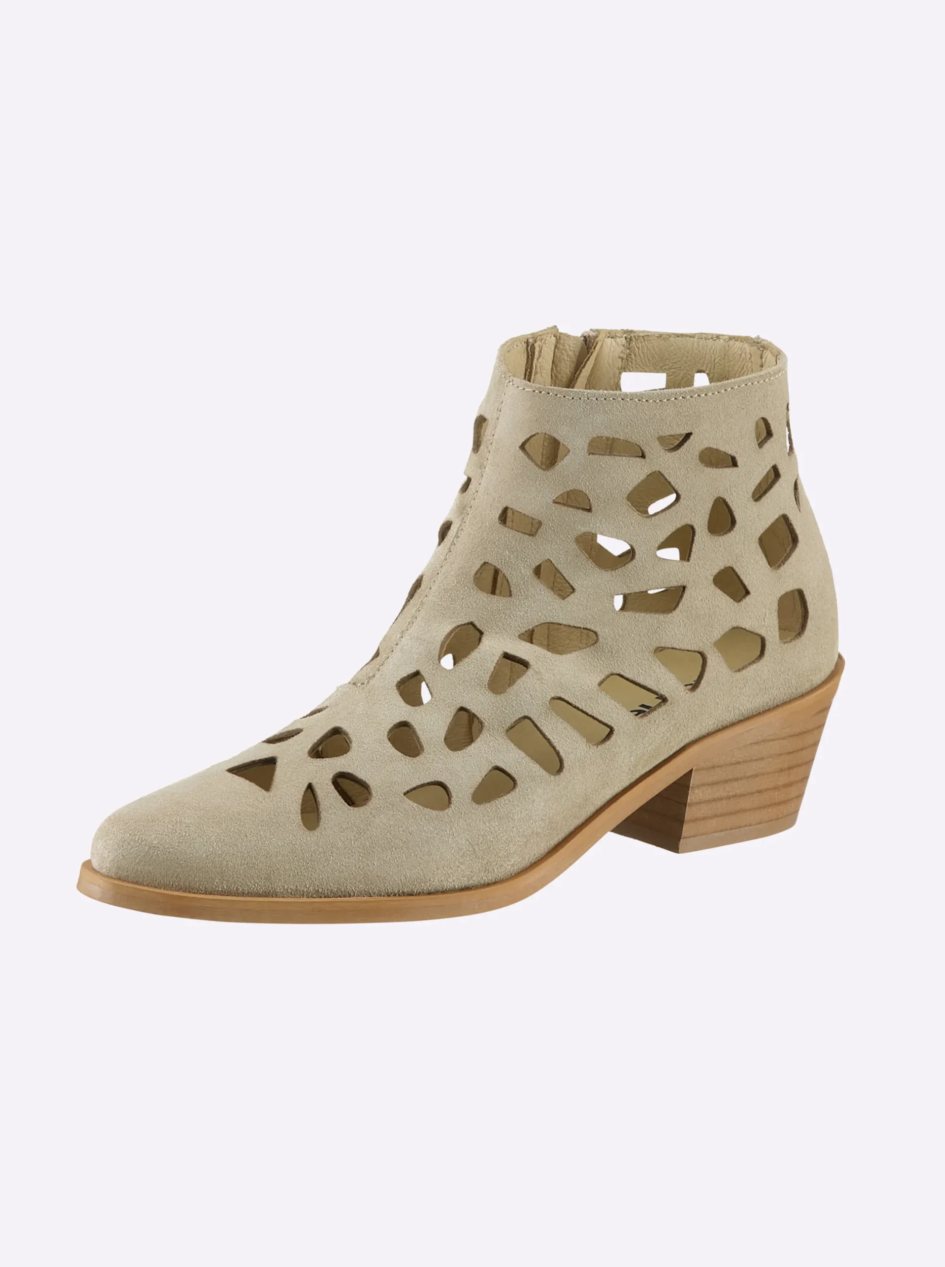 Stiefeletten|Stiefel|heine Kurzstiefelette sand
