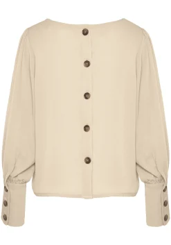 Strandmode|LASCANA Langarmbluse creme