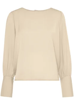 Strandmode|LASCANA Langarmbluse creme
