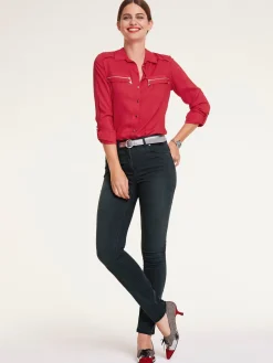Blusen|heine Langarm-Bluse rot