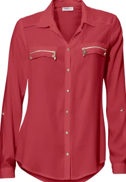 Blusen|heine Langarm-Bluse rot