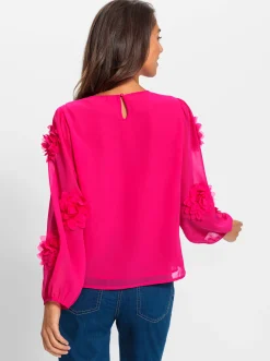 Blusen|heine Langarm-Bluse pink