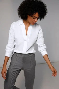 Blusen|CREATION L PREMIUM Langarm-Bluse ecru
