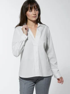 Blusen|CREATION L PREMIUM Langarm-Bluse ecru