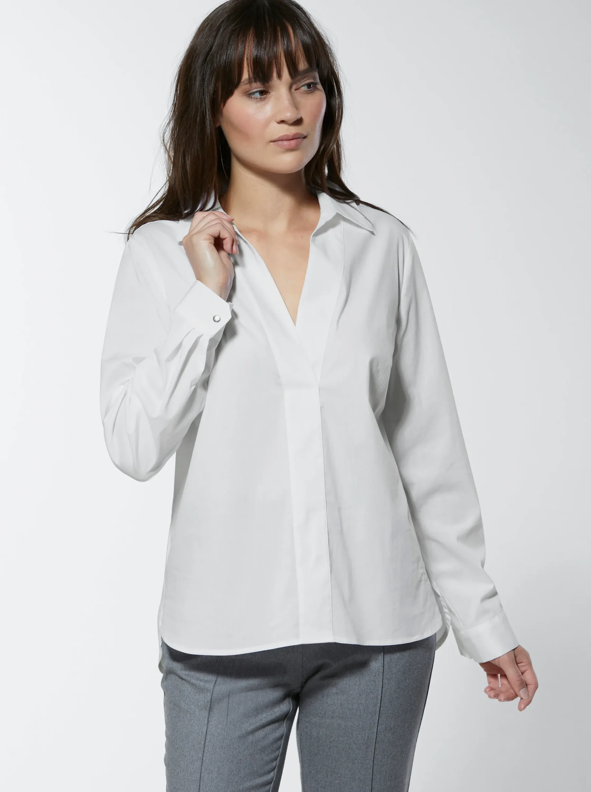 Blusen|CREATION L PREMIUM Langarm-Bluse ecru