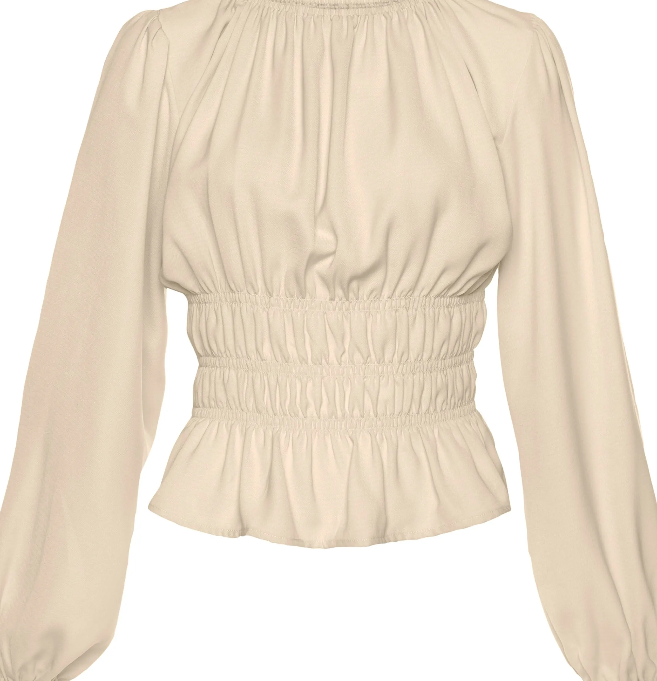 Blusen|LASCANA Langarmbluse creme