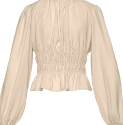 Blusen|LASCANA Langarmbluse creme