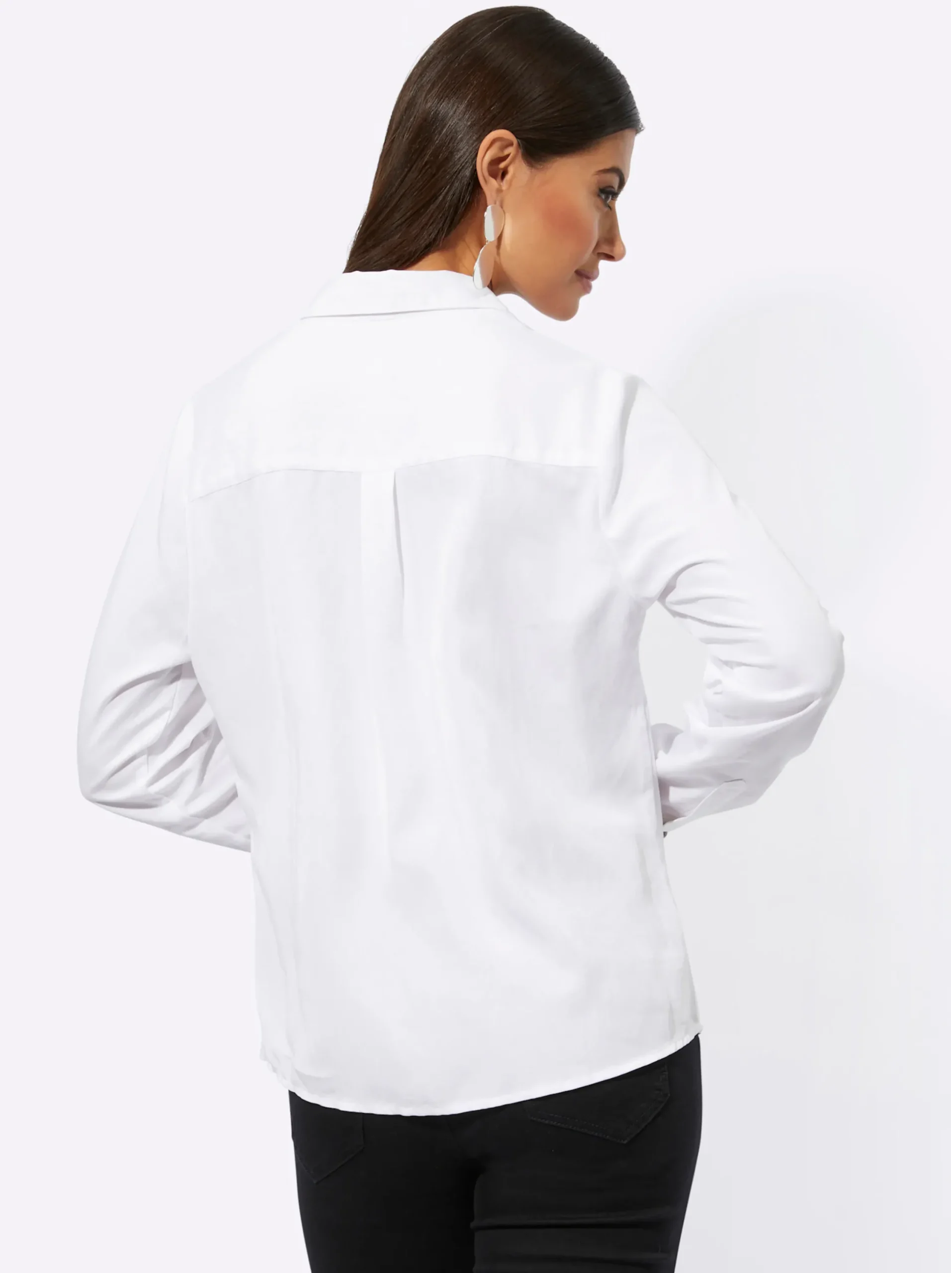 Blusen| Langarmbluse mit softweichem Modal ecru