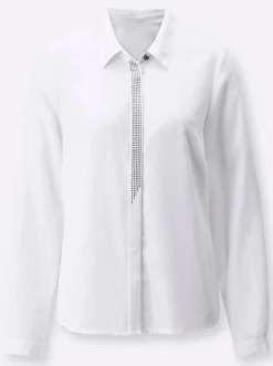 Blusen| Langarmbluse mit softweichem Modal ecru