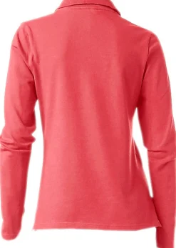 Strandmode|Basics|heine Langarm-Poloshirt in Pikee-Qualität koralle