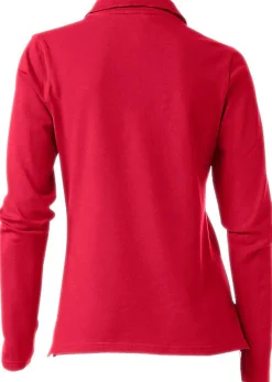 Strandmode|Basics|heine Langarm-Poloshirt in Pikee-Qualität rot