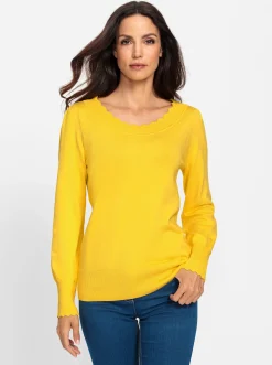 Pullover|heine Langarm-Pullover sonnengelb