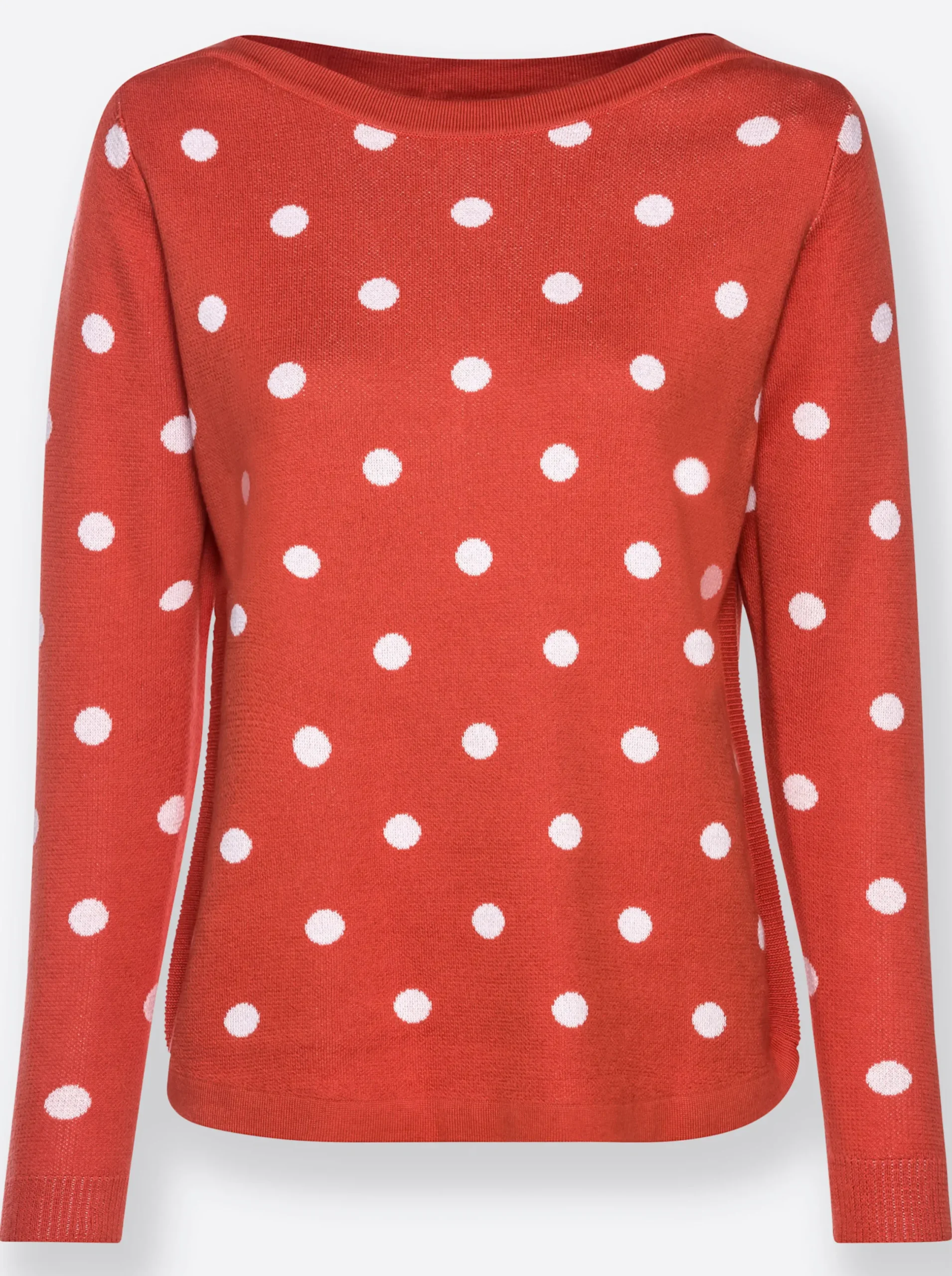 Pullover| Langarm-Pullover terra-ecru-gemustert