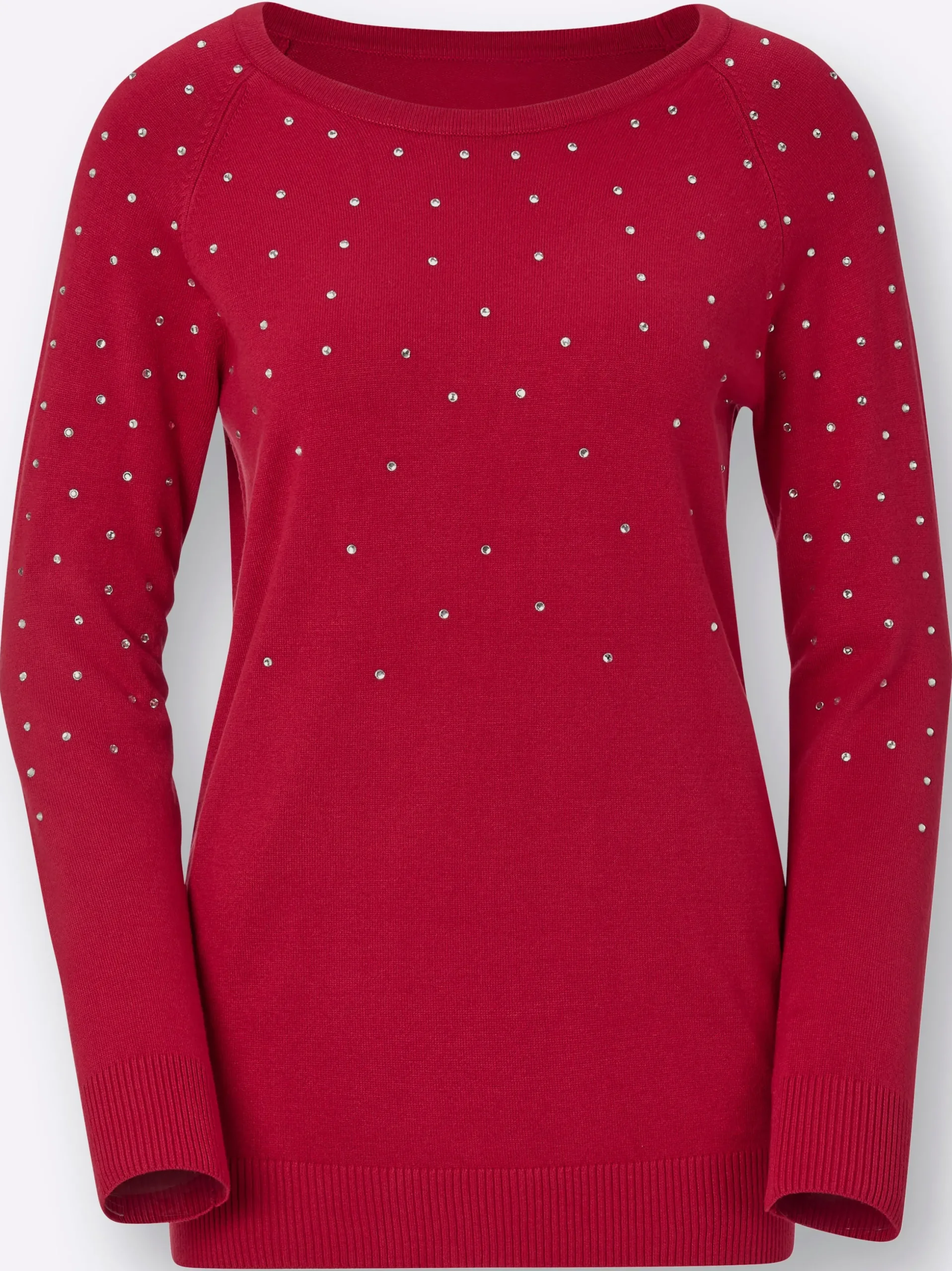 Pullover| Langarm-Pullover rot