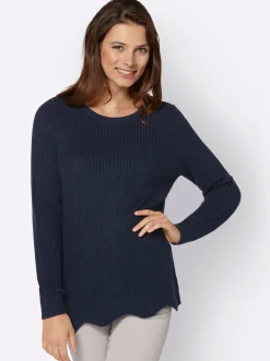 Pullover| Langarm-Pullover marine