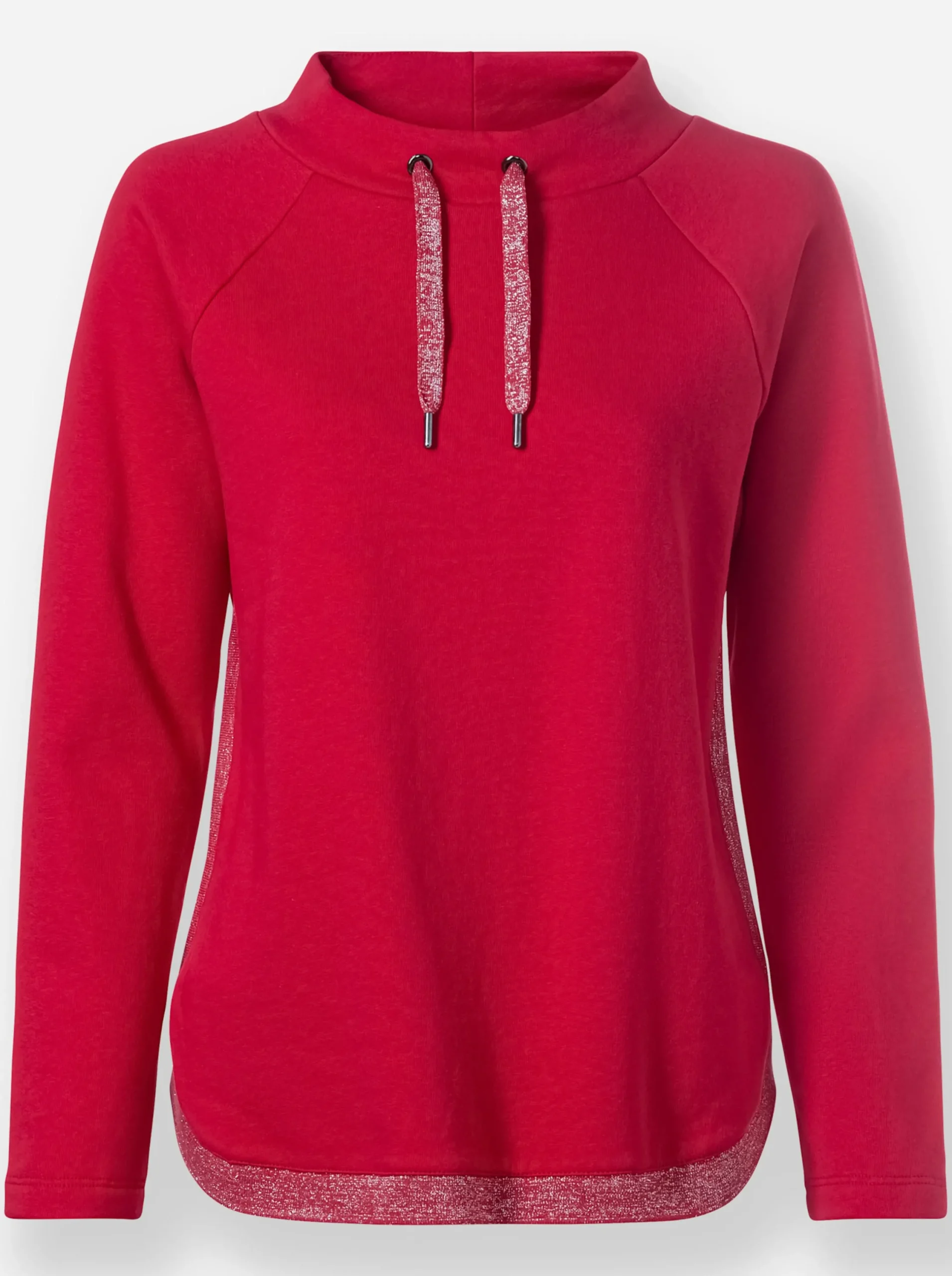 Pullover|Shirts| Langarm-Pullover in weich angerauter Qualität rot