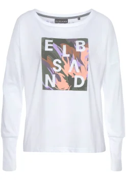 Strandmode|Elbsand Langarmshirt weiß