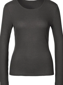 Shirts|LASCANA Langarmshirt anthrazit,petrol