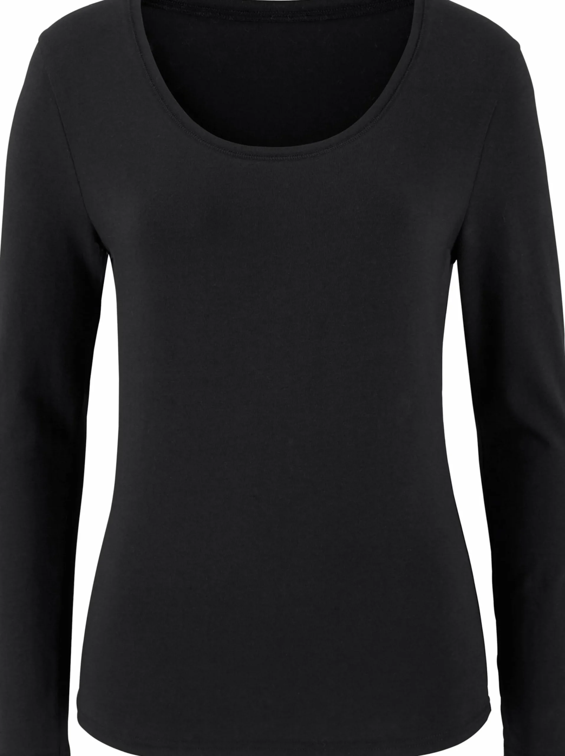 Strandmode|Vivance Langarmshirt schwarz