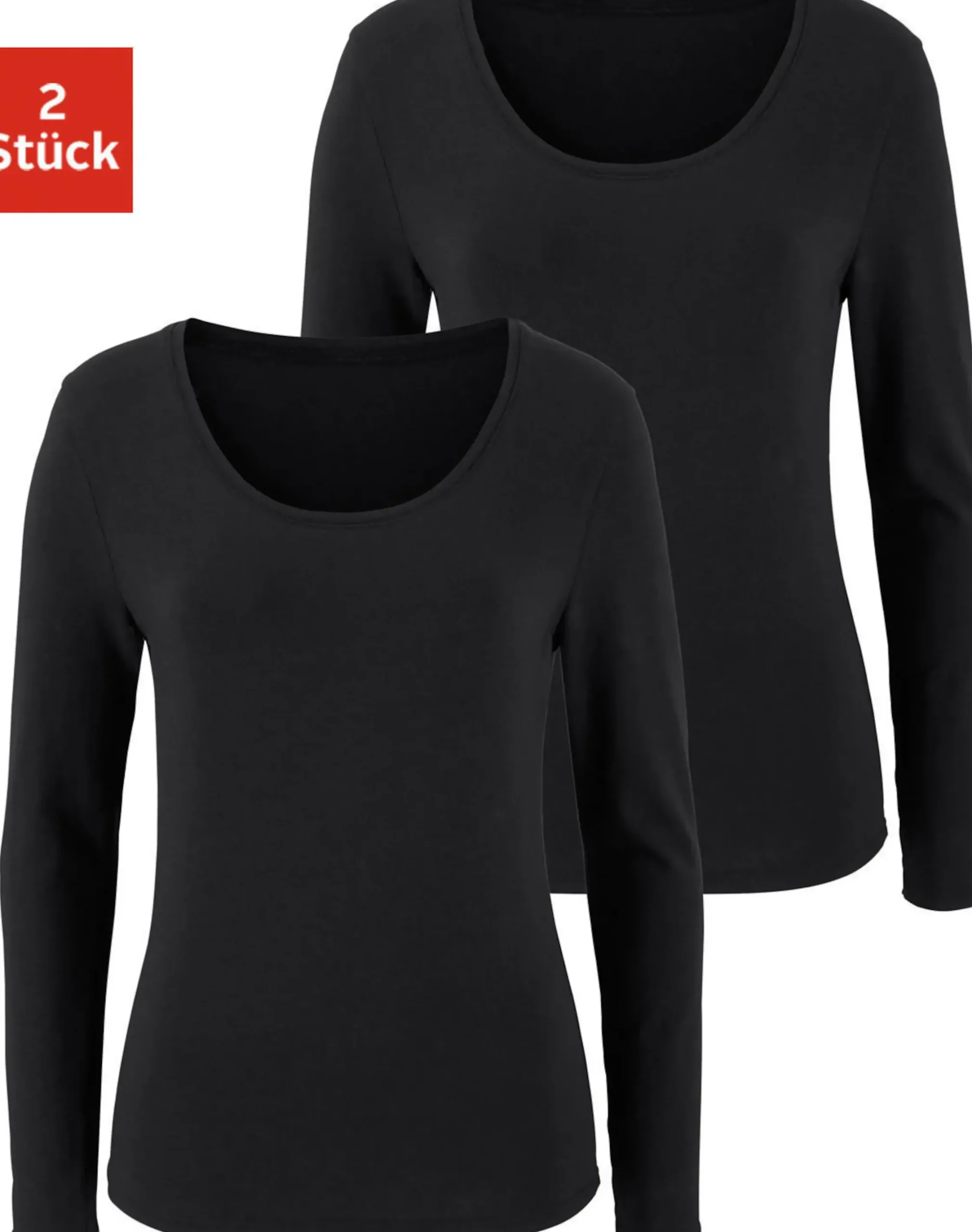 Strandmode|Vivance Langarmshirt schwarz