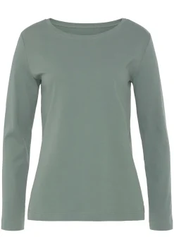 Shirts|Vivance Langarmshirt mint,taupe